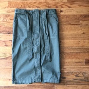 New York & Company Army Green Highwaisted Skirt